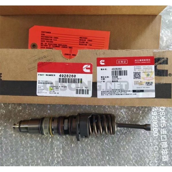 Cummins QSX15 engine Injector 4928260/3076132/3058802